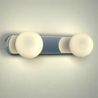 Kinkiet BRAZOS II 6950 Nowodvorski Nowoczesny dwa białe okrągłe klosze