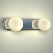 Kinkiet BRAZOS II 6950 Nowodvorski Nowoczesny dwa białe okrągłe klosze