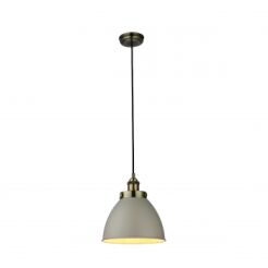 Lampa  wisząca FRANKLIN szary, antyczny mosiądz ENDON LIGHTING 76328 