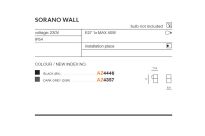 KINKIET SORANO WALL IP54 Azzardo AZ4446 czarny E27 - 3