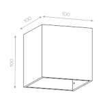 Maxi Cube Kinkiet  kwadrat świeci obustronnie z aluminium  techniczny AQForm - 3