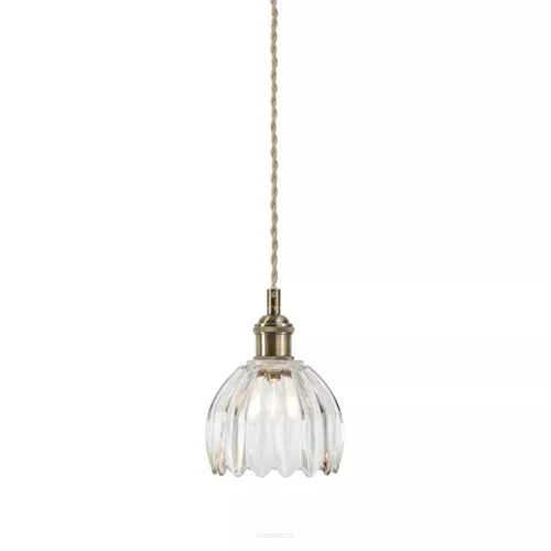 GOTA Pendant 1L Antique Brass/ Clear 109136 Markslojd