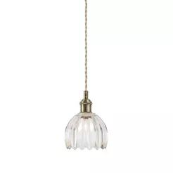 GOTA Pendant 1L Antique Brass/ Clear 109136 Markslojd
