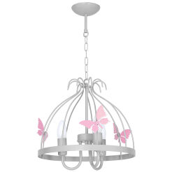 Lampa Wisząca dziecięca MLP1170 MLP1171 KAGO 3xE14 Milagro szara lub biała wykonana z metalu o szarym wykończeniu 