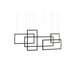 Lampa wisząca Azzardo  QUADRATUS AZ2850 czarne kwadraty wisząca geometryczna - 3