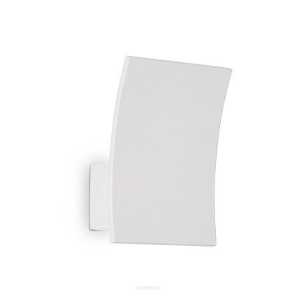 Kinkiet FIX AP1 BIAŁY Ideal Lux  117867 Dyfuzor jest w kształcie radiatora aluminiowy talerz calość w kolorze chromu