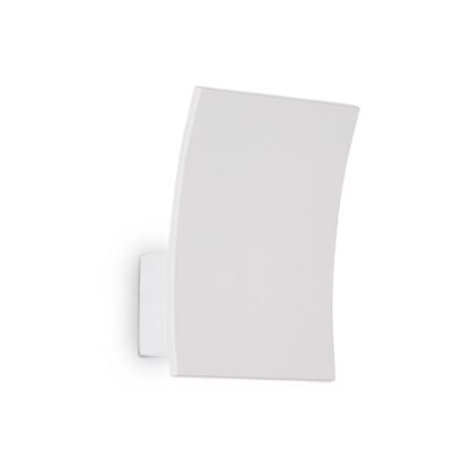 Kinkiet FIX AP1 BIAŁY Ideal Lux  117867 Dyfuzor jest w kształcie radiatora aluminiowy talerz calość w kolorze chromu