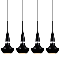 Lampa wisząca Tasos 4 AZzardo MD2095B-4BK  AZ0885  nietypowy elegancki klosze są wykonane z metalu chromowanego i szkła w kolorze czarnym