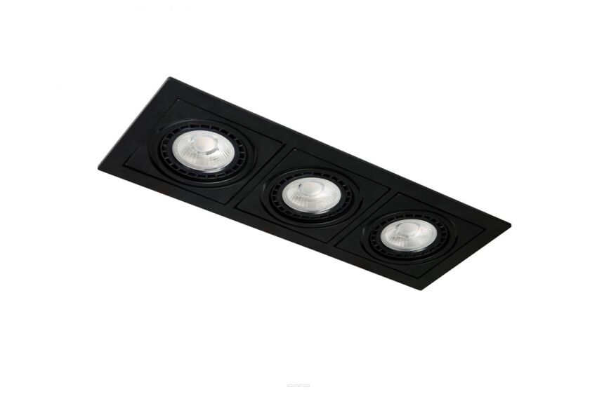 Lampa sufitowa wpustowa VERDI 3  AZ3531  AZzardo 3 źródła światła czarna nowoczesna