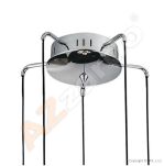 Lampa wisząca Tasos 5 AZzardo MD2095A-5W AZ0261  nietypowy elegancki klosze są wykonane z metalu chromowanego i szkła w kolorze białym - 3