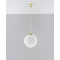 Lampa wisząca UGO 20 SL.0715 SOLLUX LIGHTING 20 cm złote elementy