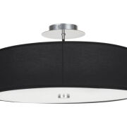 Plafon VIVIANE 6390 Nowodvorski Nowoczesna lampa sufitowa klosz z Tkaniny w kolorze czarnym szklana przesłona