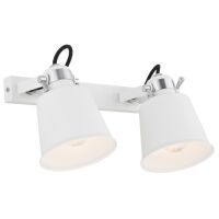 Kinkiet KONGO 672 Argon Podwójny biały metalowy