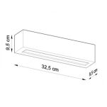 Kinkiet VEGA SL.0877 SOLLUX LIGHTING ceramiczny czarny prostokątny  - 2
