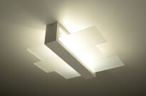 Drewniana lampa sufitowa Designerski Plafon FENIKS 2 SOLLUX LIGHTING w kolorze białym SL.0078 nowoczesny  - 2