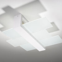 Drewniana lampa sufitowa Designerski Plafon FENIKS 2 SOLLUX LIGHTING w kolorze białym SL.0078 nowoczesny 