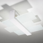 Drewniana lampa sufitowa Designerski Plafon FENIKS 2 SOLLUX LIGHTING w kolorze białym SL.0078 nowoczesny 