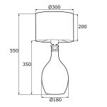 Lampa stołowa BEJA 4360 Argon Elegancka szara złota E27 - 3