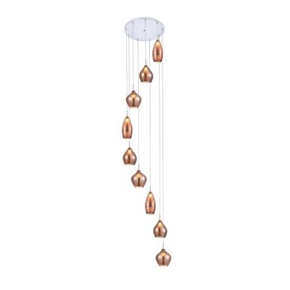 Lampa wisząca Amber Milano 9 copper AZ3134