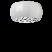 Plafon Quince TOP 40 AZzardo AZ0701 okrągły szklany klosz z ozdobnymi kryształkami