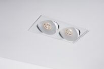 Lampa wpuszczana Lava X2 WP Trimless edge LED Labra  4.1049  prostokąt techniczna dwa ruchome oczka różne kolory wykończenia - 3