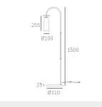Lampa podłogowa BOW F01152BR Cosmo Light 150 cm klasyczna - 3