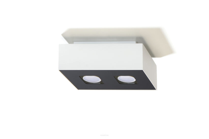Designerski  LAMPA NATYNKOWA  Mono 2 Biały SL.0067 SOLLUX LIGHTING techniczna nowoczesny prostokątny