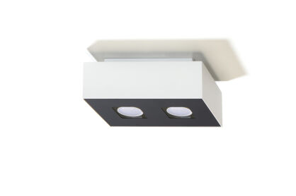 Designerski  LAMPA NATYNKOWA  Mono 2 Biały SL.0067 SOLLUX LIGHTING techniczna nowoczesny prostokątny