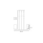 Lampa wisząca MIAMI P06998CH cosmo light PODWÓJNIE szklany klosz NIETYPOWA forma okrągły korpus - 3