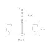 Lampa wisząca  Stockholm - P06636BK AU COSMO Light CZARNO-ZŁOTY korpus o ORYGINALNYM wykończeniu EFEKTOWNA idealna nad stół w jadalni - 4