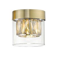 Plafon GEM ZUMALINE C0389-01A-0FD2 Lampa sufitowa w modnym kolorze antycznego brązu szklanym kloszem i kryształkami nada ekstrawagancji Twojemu wnętrzu