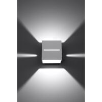 Kinkiet LOBO Biały SL.0206 Nowoczesna lampa ścienna w kształcie kostki wykonana z aluminium