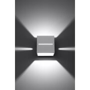 Kinkiet LOBO Biały SL.0206 Nowoczesna lampa ścienna w kształcie kostki wykonana z aluminium