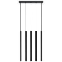 LAMPA WISZĄCA PASTELO 5 Czarna Rura Walec Led SOLLUX  Lampa Ścienna NOWOCZESNY stal  SL.0472 metalowa lampa