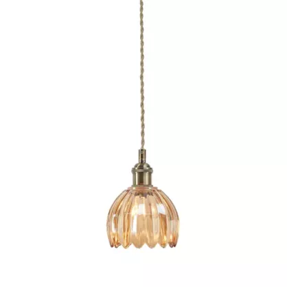 GOTA Pendant 1L Antique Brass/ Amber 109137 Markslojd