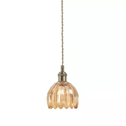 GOTA Pendant 1L Antique Brass/ Amber 109137 Markslojd
