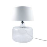 Lampa stołowa BATUMI TRANSPARENT ZumaLine Styl klasyczny szkło przezroczyste + abażur 3 kolory - 2
