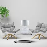 Lampa stołowa BATUMI TRANSPARENT ZumaLine Styl klasyczny szkło przezroczyste + abażur 3 kolory - 3