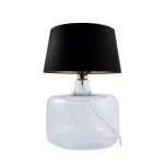 Lampa stołowa BATUMI TRANSPARENT ZumaLine Styl klasyczny szkło przezroczyste + abażur 3 kolory - 4