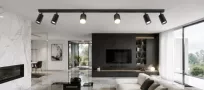 Listwa sufitowa czarna 120cm na 6 żarówek LED GU10 - 6