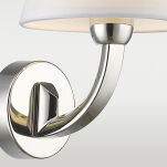 KINKIET ATLANTA lampa ścienna w tradycyjnym klasycznym stylu BIAŁY materiałowy abażur COSMO light W01827NI - 2
