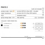 Lampa sufitowa wpuszczana nowoczesna biała Paco 2 AZzardo GM2201 WH, AZ0799 - 2