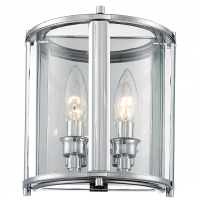 Kinkiet New York - W02899CH COSMO Light kształtem przypomina latarnię wykonana w stylu nowojorskim