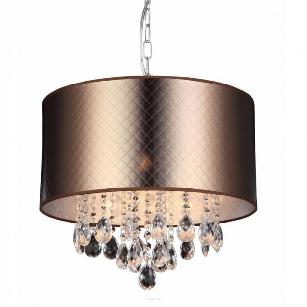 Lampa wisząca Motan MDM2047/3 Italux kolor brązowy klosz ma kształt tuby okrągłej nowoczesna