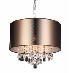 Lampa wisząca Motan MDM2047/3 Italux kolor brązowy klosz ma kształt tuby okrągłej nowoczesna