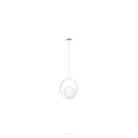 Lampa wisząca JUMBO 1 PENDANT złota oprawa biała kula AZ4983