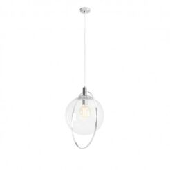 Lampa wisząca AURA CHROM szklana kula z chromowanym wykończeniem ALDEX 1065G4 