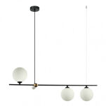 Lampa wisząca Barletta PND-76540-3-BK Italux eliptyczna kule na listwie nowoczesne - 2