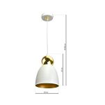 Lampa wisząca TAURUS WHITE/GOLD 1xE27 MILAGRO MLP6215 - 2