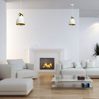 Lampa wisząca TAURUS WHITE/GOLD 1xE27 MILAGRO MLP6215